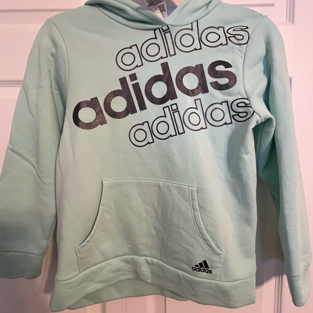 Adidas Kids Light Green Hoodie